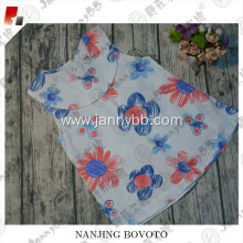 boutique flower printed girls sleeveless dresses